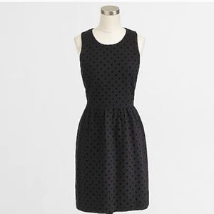 J.Crew Sleeveless Velvet Polka Dot Dress